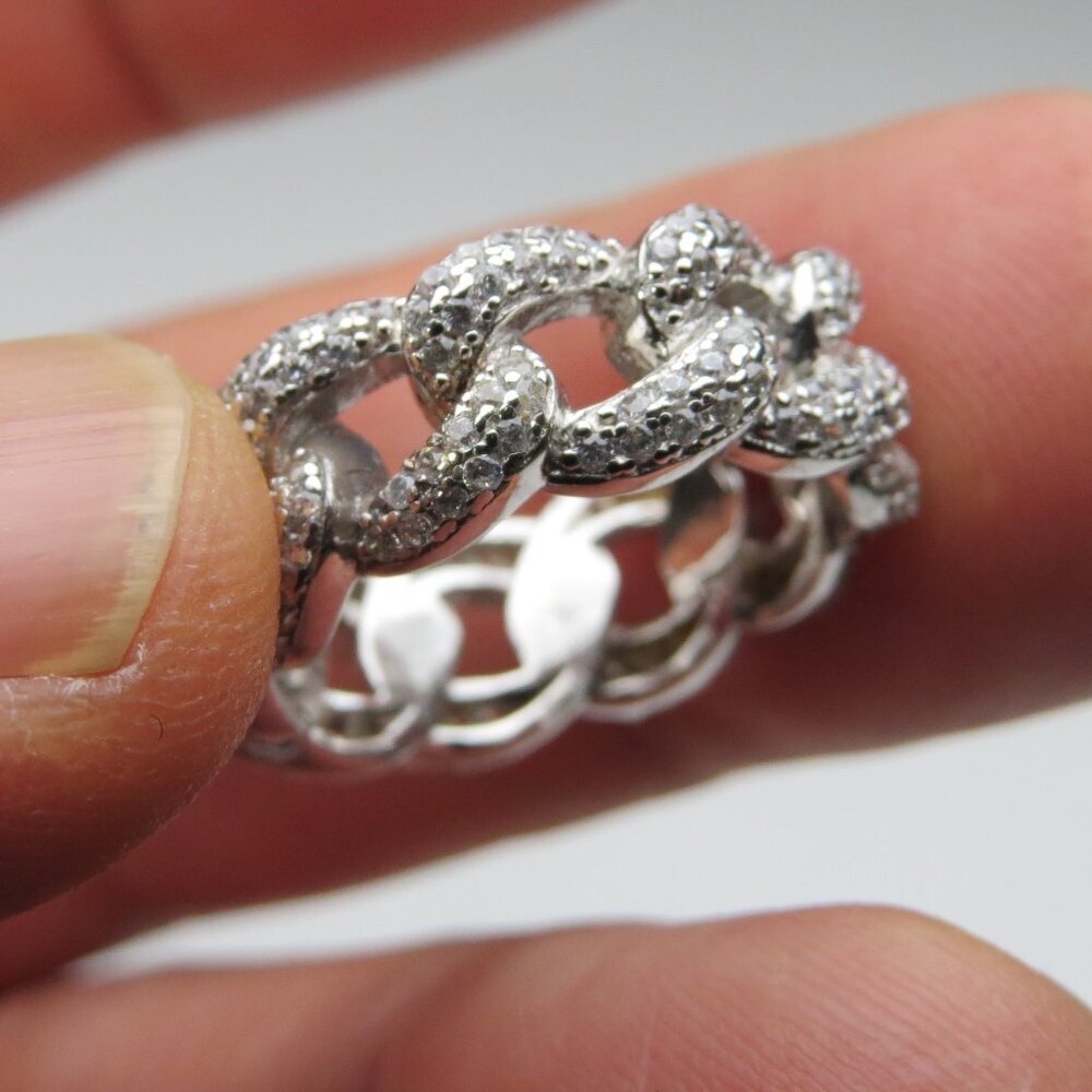 *925 Sterling Silver Diamond  Ring